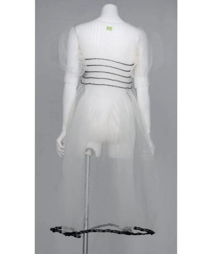 CLEAR SPECTER BIG PUFF SLEEVE DRESS
