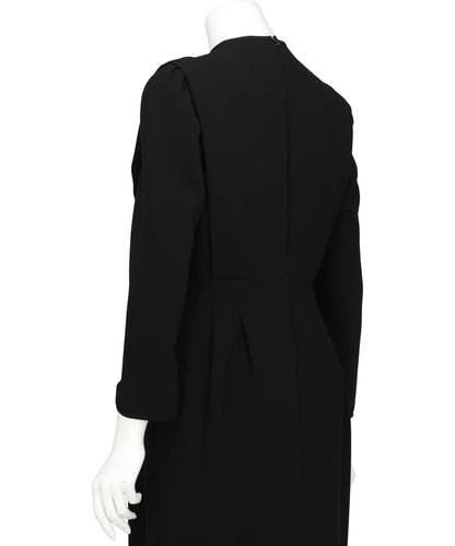 TRIACETATE GEOGETTE V-NECK DRESS