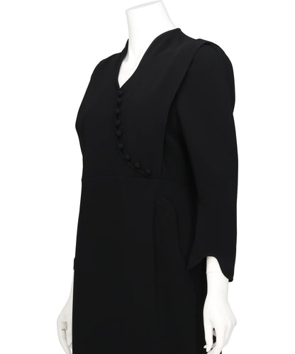 TRIACETATE GEOGETTE V-NECK DRESS