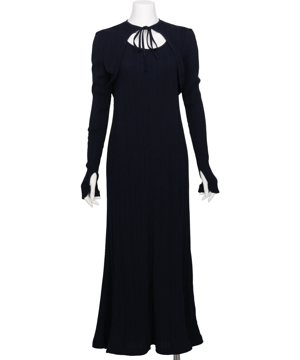 RANDOM RIBBED ORGANIC COTTON 2WAY DRESS