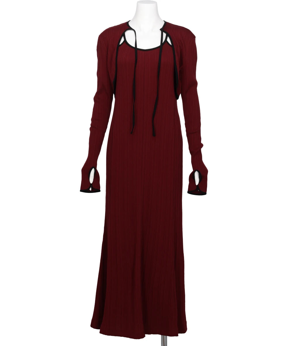 RANDOM RIBBED ORGANIC COTTON 2WAY DRESS