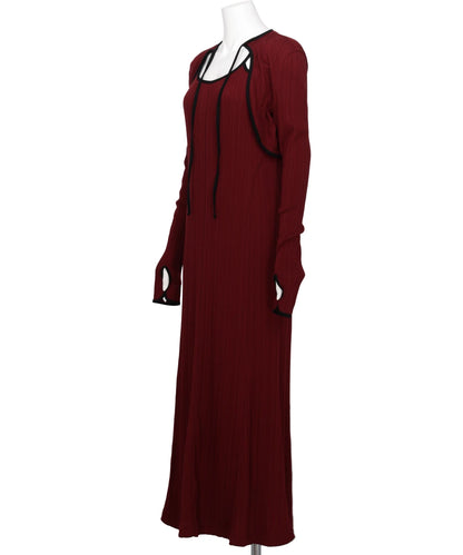 RANDOM RIBBED ORGANIC COTTON 2WAY DRESS