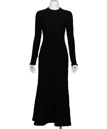 SHIRRIG JERSEY JACQUARD DRESS