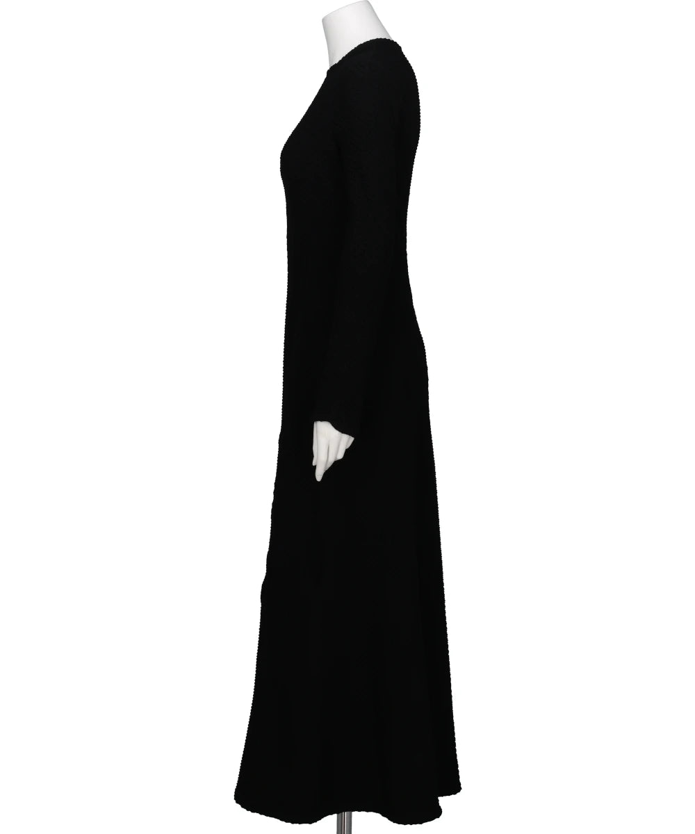 SHIRRIG JERSEY JACQUARD DRESS