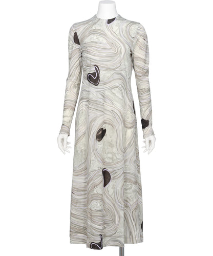 Mame Kurogouchi(マメクロゴウチ) MARBLE PRINT JERSEY DRESS