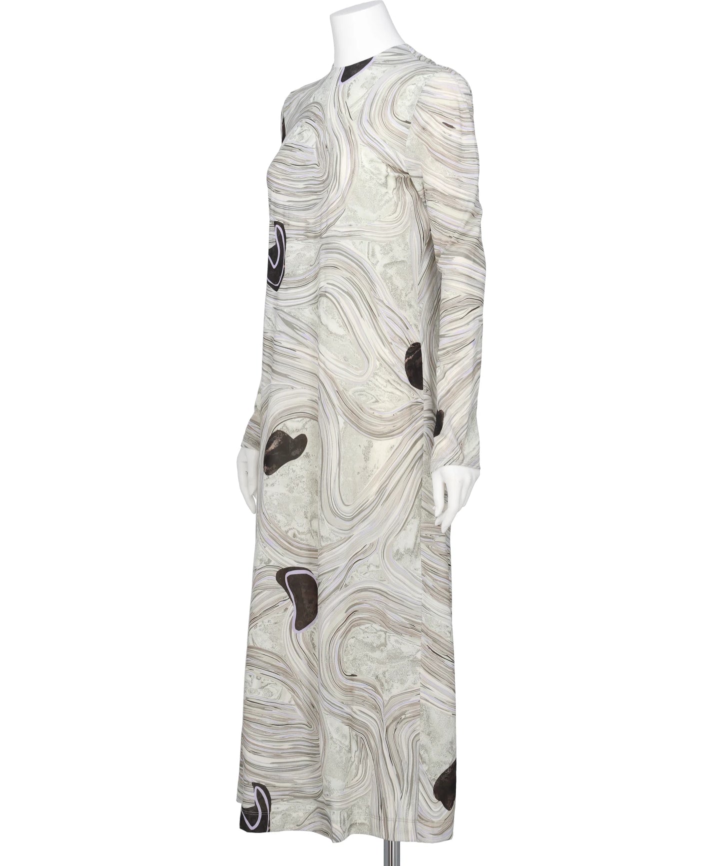 MARBLE PRINT JERSEY DRESS