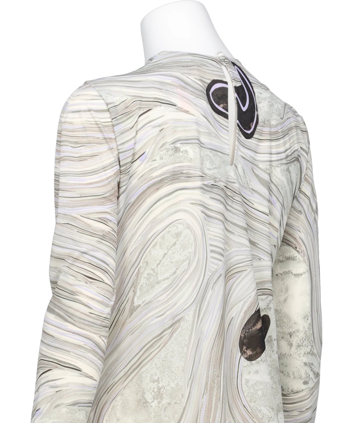 MARBLE PRINT JERSEY DRESS