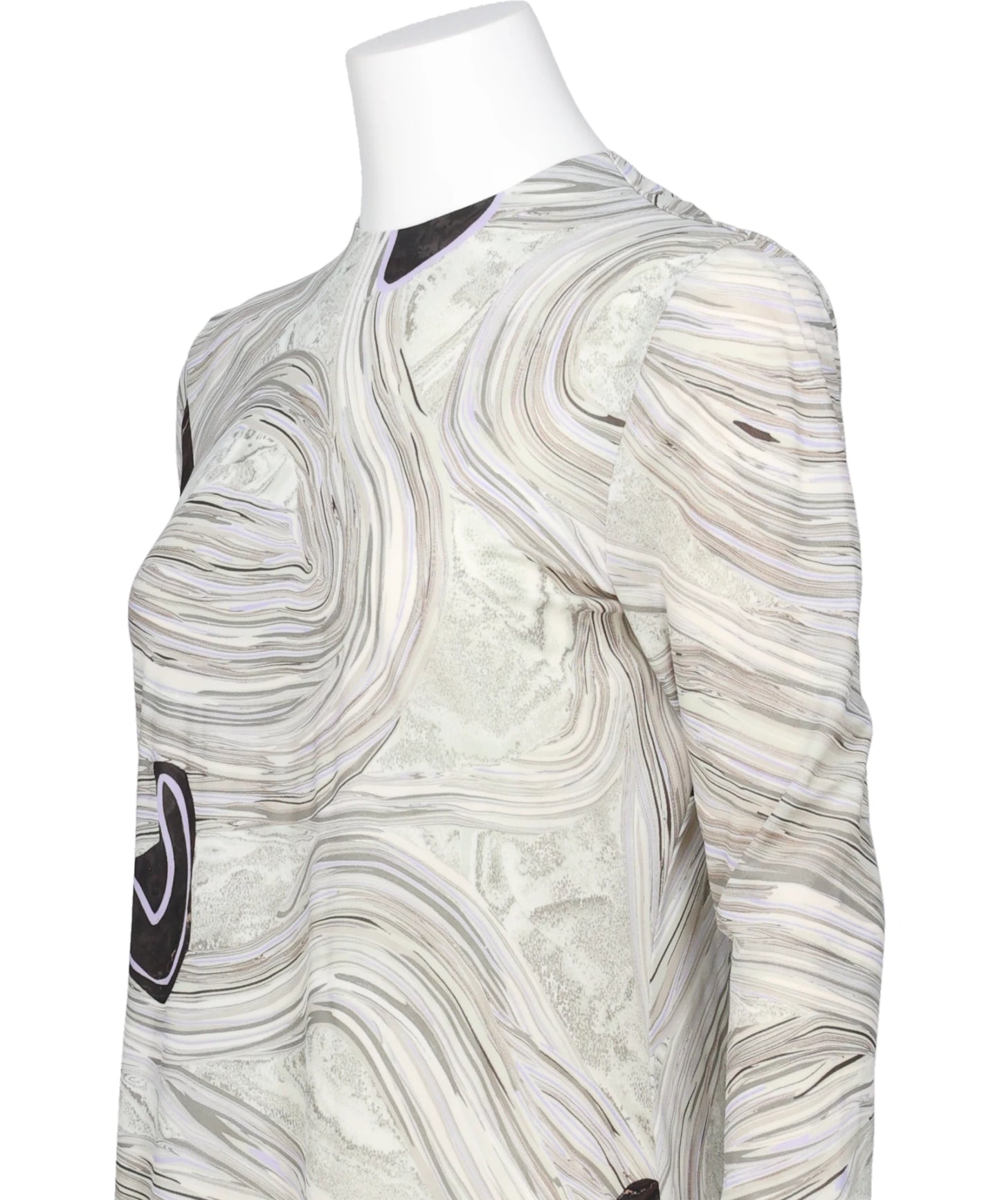 MARBLE PRINT JERSEY DRESS