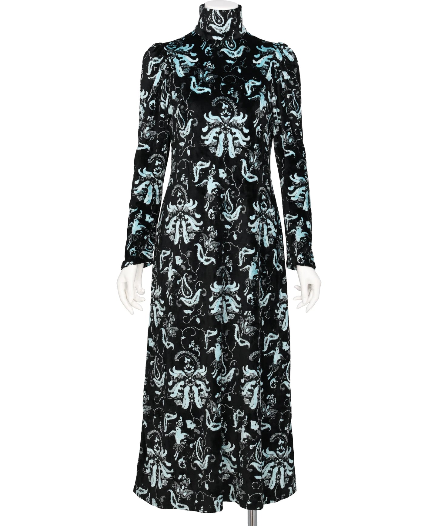 Mame Kurogouchi(マメクロゴウチ) VELOUR JERSEY HIGH NECK DRESS