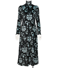 Mame Kurogouchi(マメクロゴウチ) VELOUR JERSEY HIGH NECK DRESS