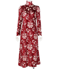 Mame Kurogouchi(マメクロゴウチ) VELOUR JERSEY HIGH NECK DRESS