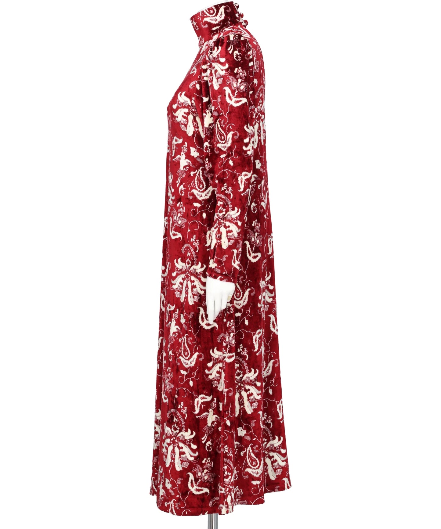 VELOUR JERSEY HIGH NECK DRESS