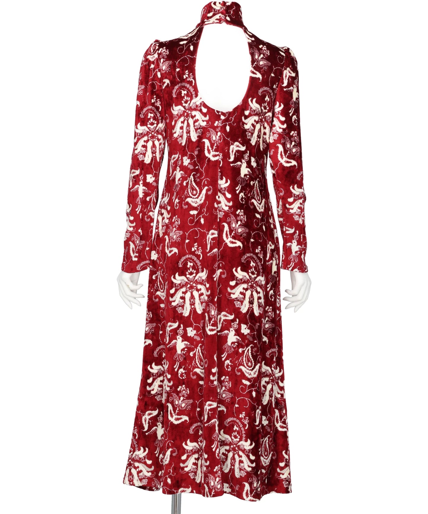 VELOUR JERSEY HIGH NECK DRESS