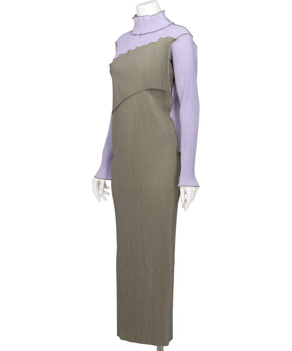 SPIRAL WAVE LONG SLEEVE DRESS *HIGH NECK TYPE – MIDWEST