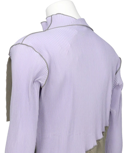 SPIRAL WAVE LONG SLEEVE DRESS *HIGH NECK TYPE