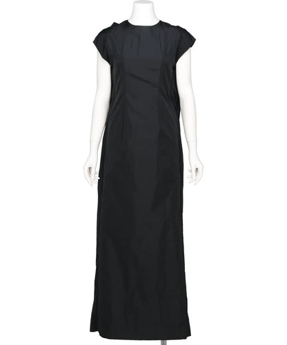 FITTED BACK RUCHED DETAIL CHAIN DRESS