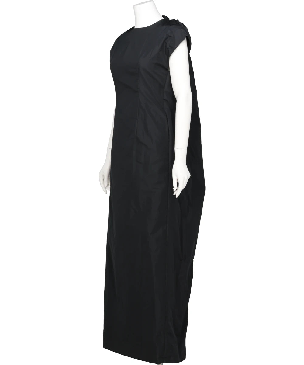 FITTED BACK RUCHED DETAIL CHAIN DRESS