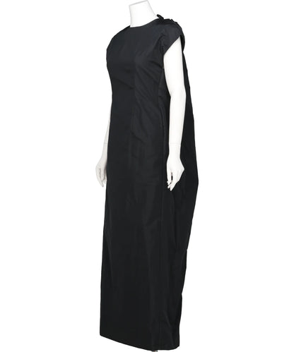 FITTED BACK RUCHED DETAIL CHAIN DRESS