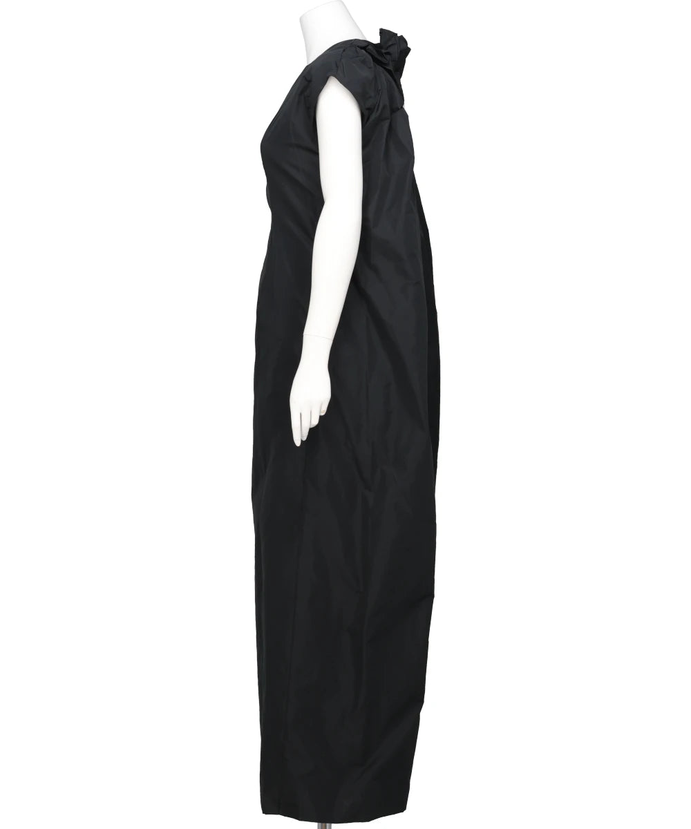 FITTED BACK RUCHED DETAIL CHAIN DRESS