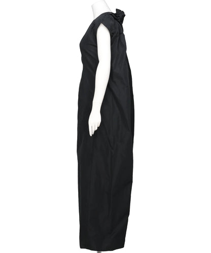 FITTED BACK RUCHED DETAIL CHAIN DRESS