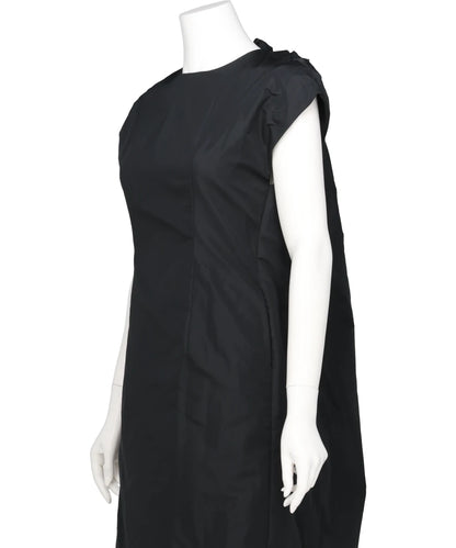 FITTED BACK RUCHED DETAIL CHAIN DRESS