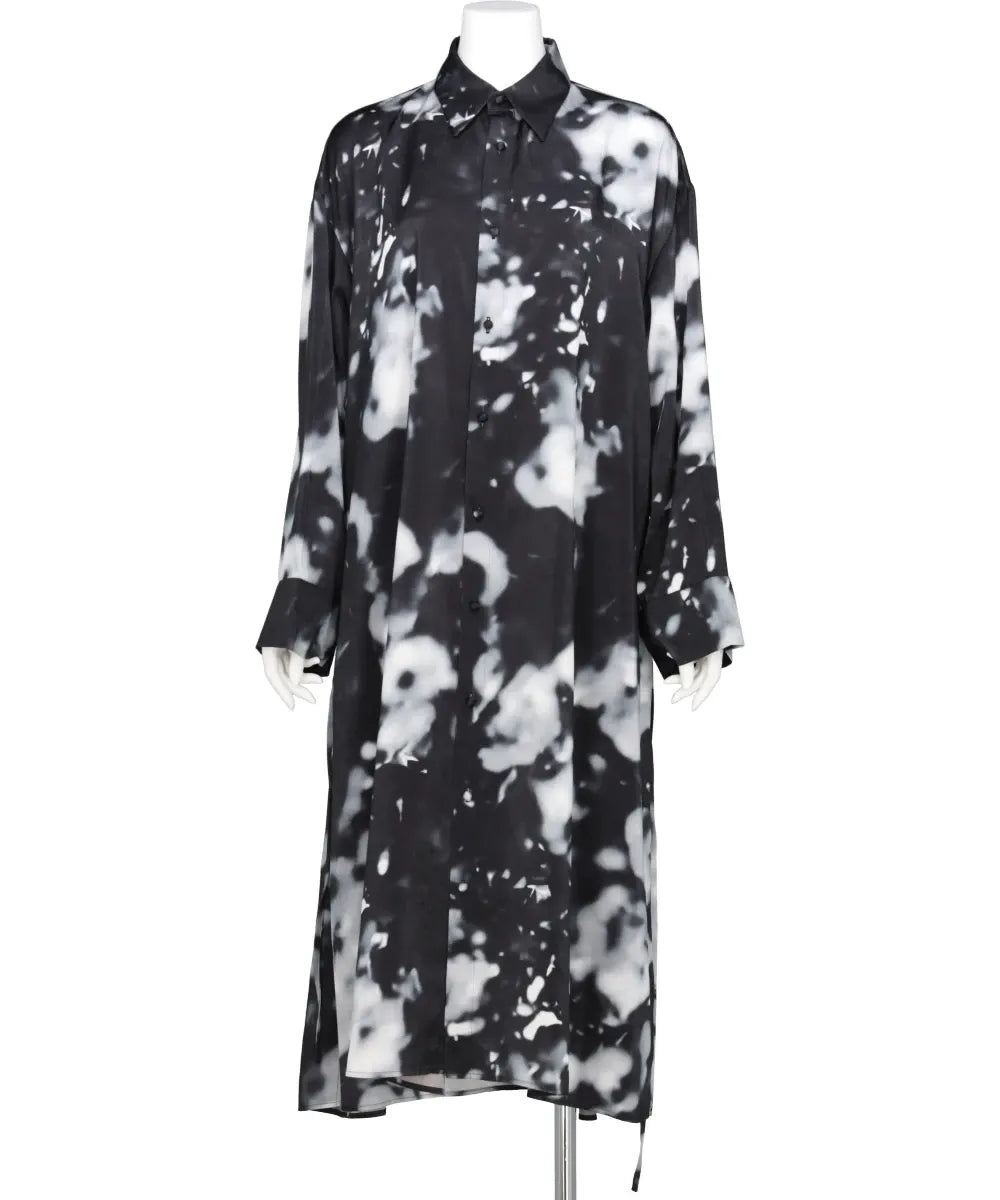 BOKASHI PRINT SHIRT DRESS