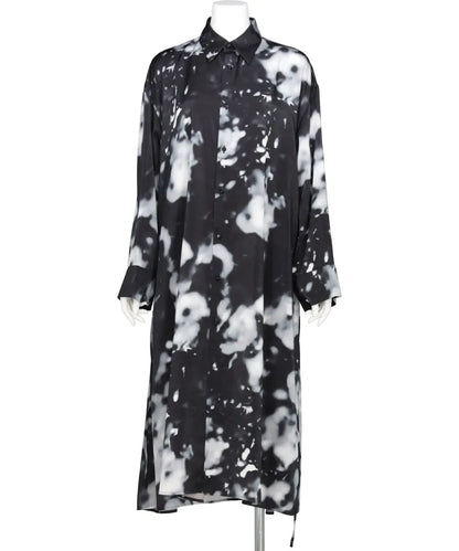 BOKASHI PRINT SHIRT DRESS