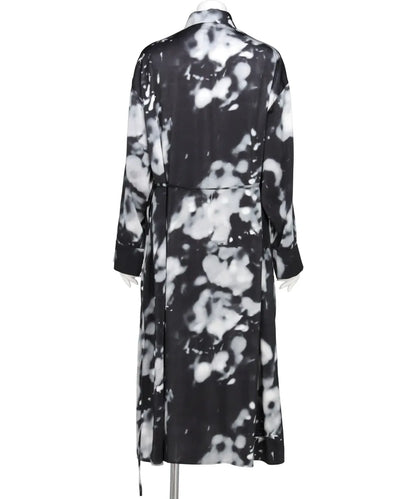 BOKASHI PRINT SHIRT DRESS