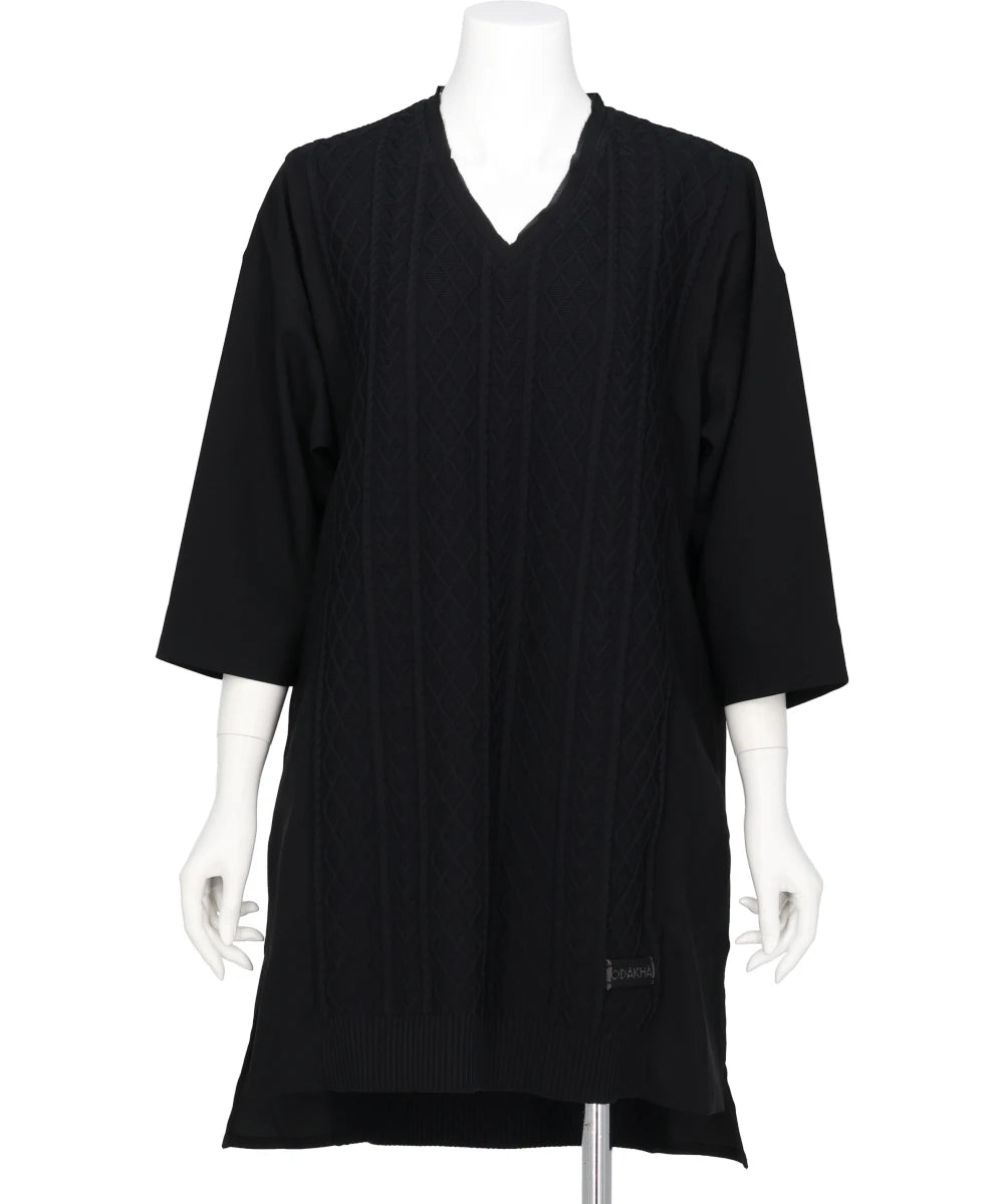 CABLE KNIT COMBINATION DRESS