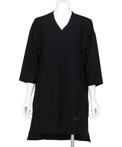 CABLE KNIT COMBINATION DRESS