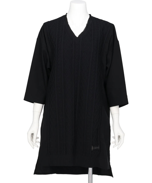 CABLE KNIT COMBINATION DRESS