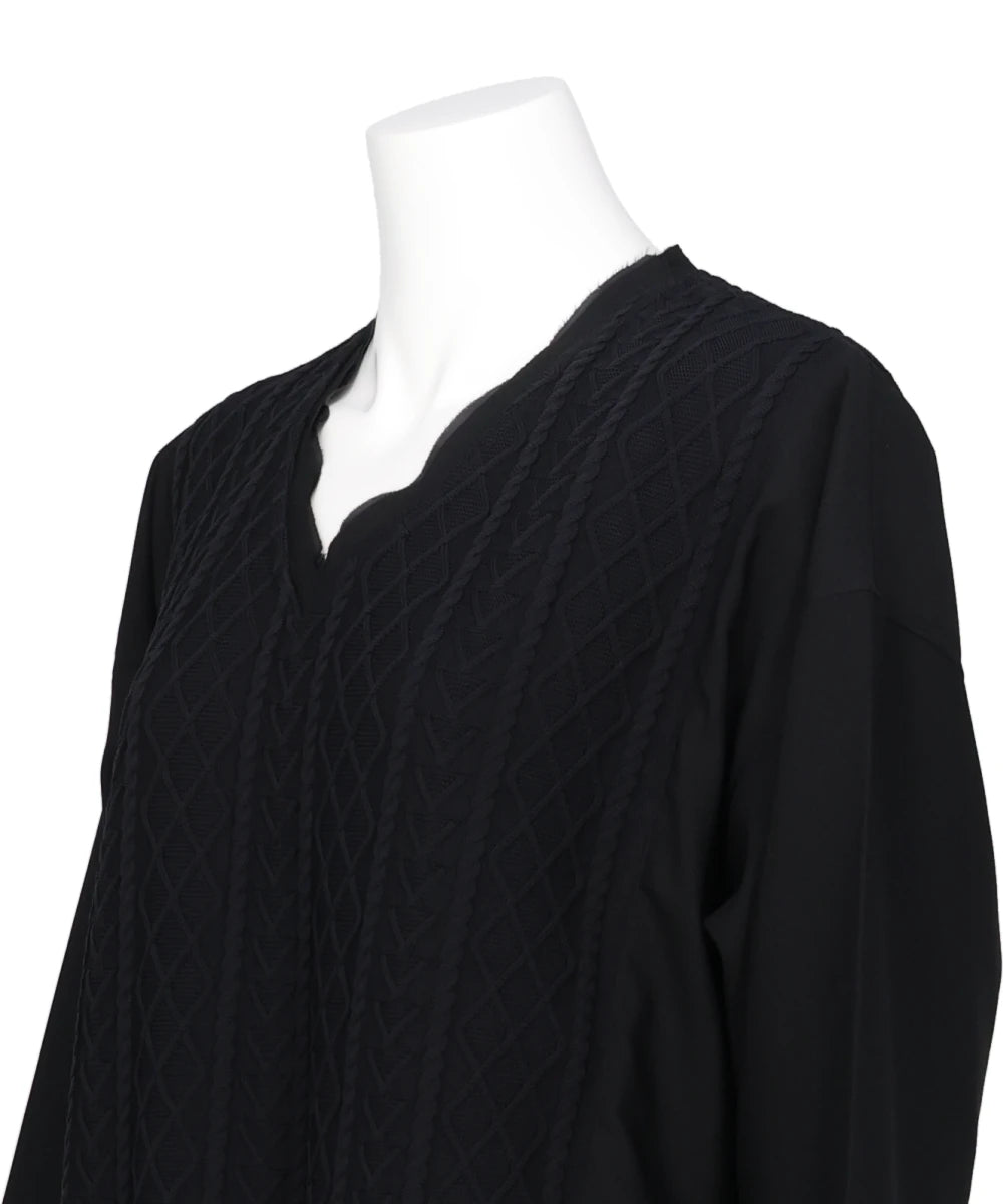 CABLE KNIT COMBINATION DRESS