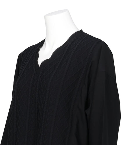 CABLE KNIT COMBINATION DRESS