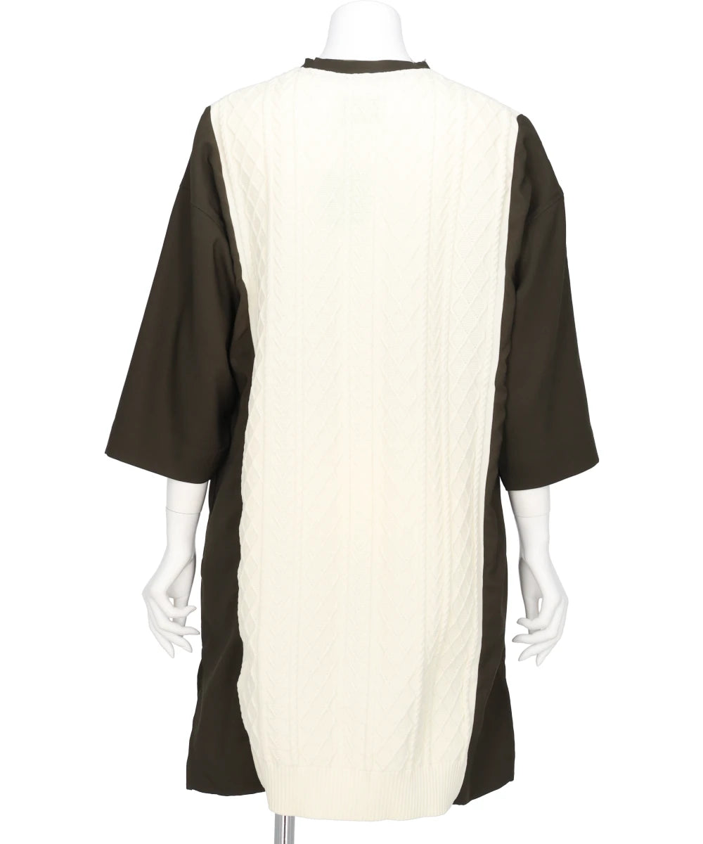 CABLE KNIT COMBINATION DRESS