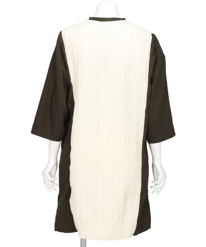 CABLE KNIT COMBINATION DRESS