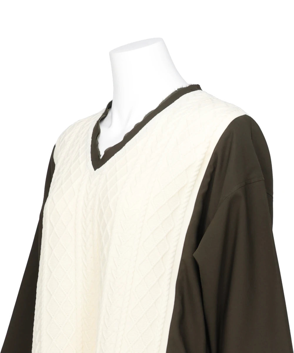 CABLE KNIT COMBINATION DRESS