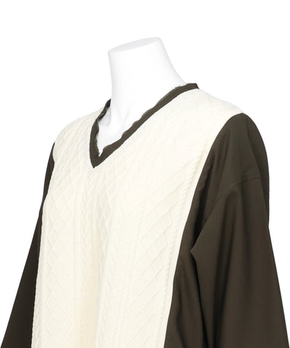 CABLE KNIT COMBINATION DRESS