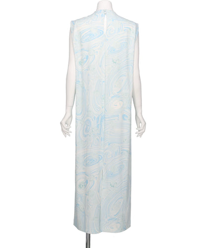 MARBLE PRINT JERSEY DRESS