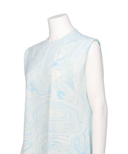 MARBLE PRINT JERSEY DRESS
