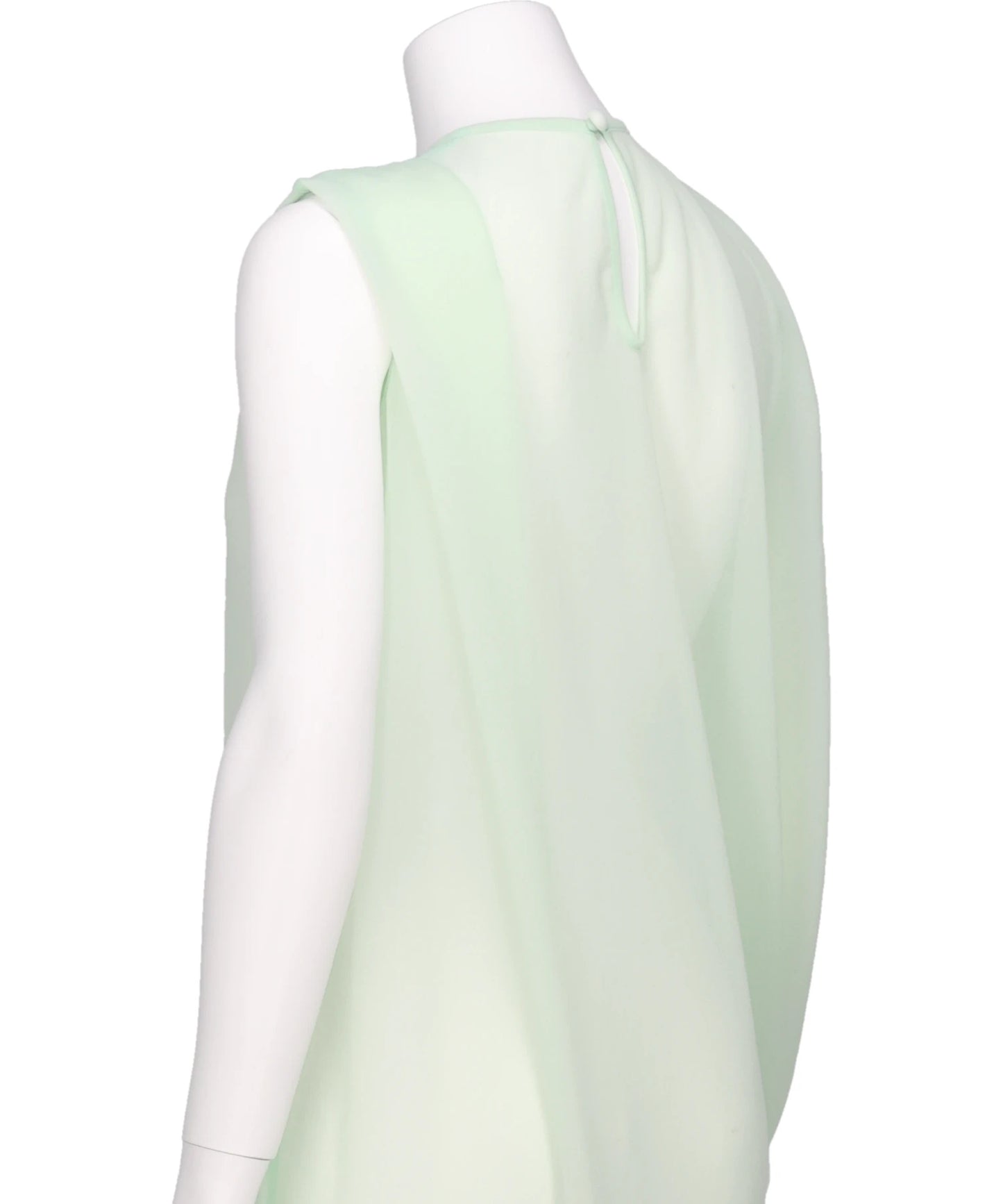 DRAPED JERSEY SHEER DRESS