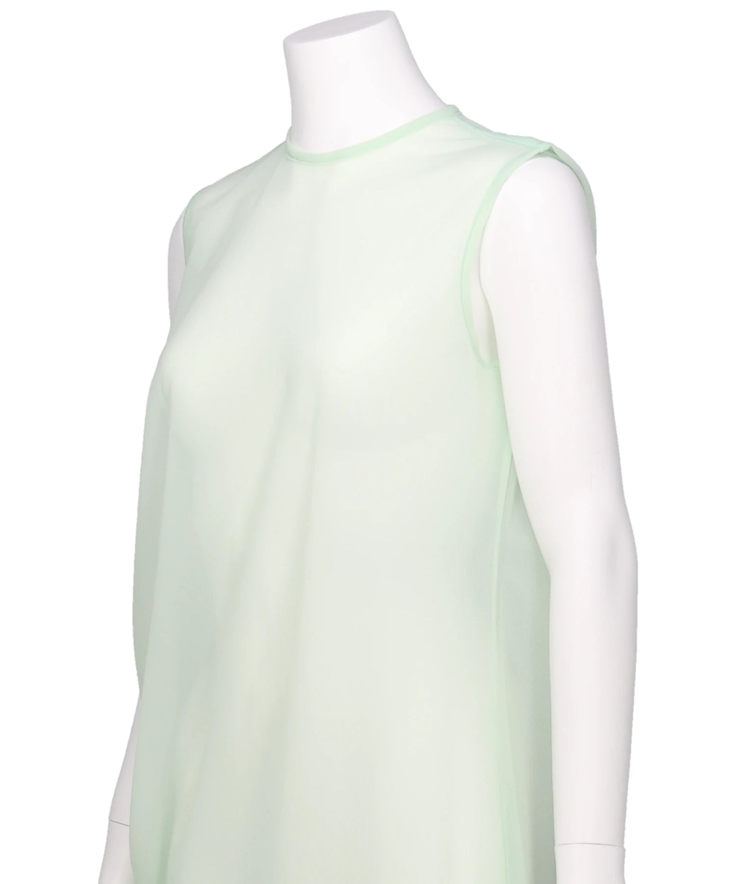 DRAPED JERSEY SHEER DRESS