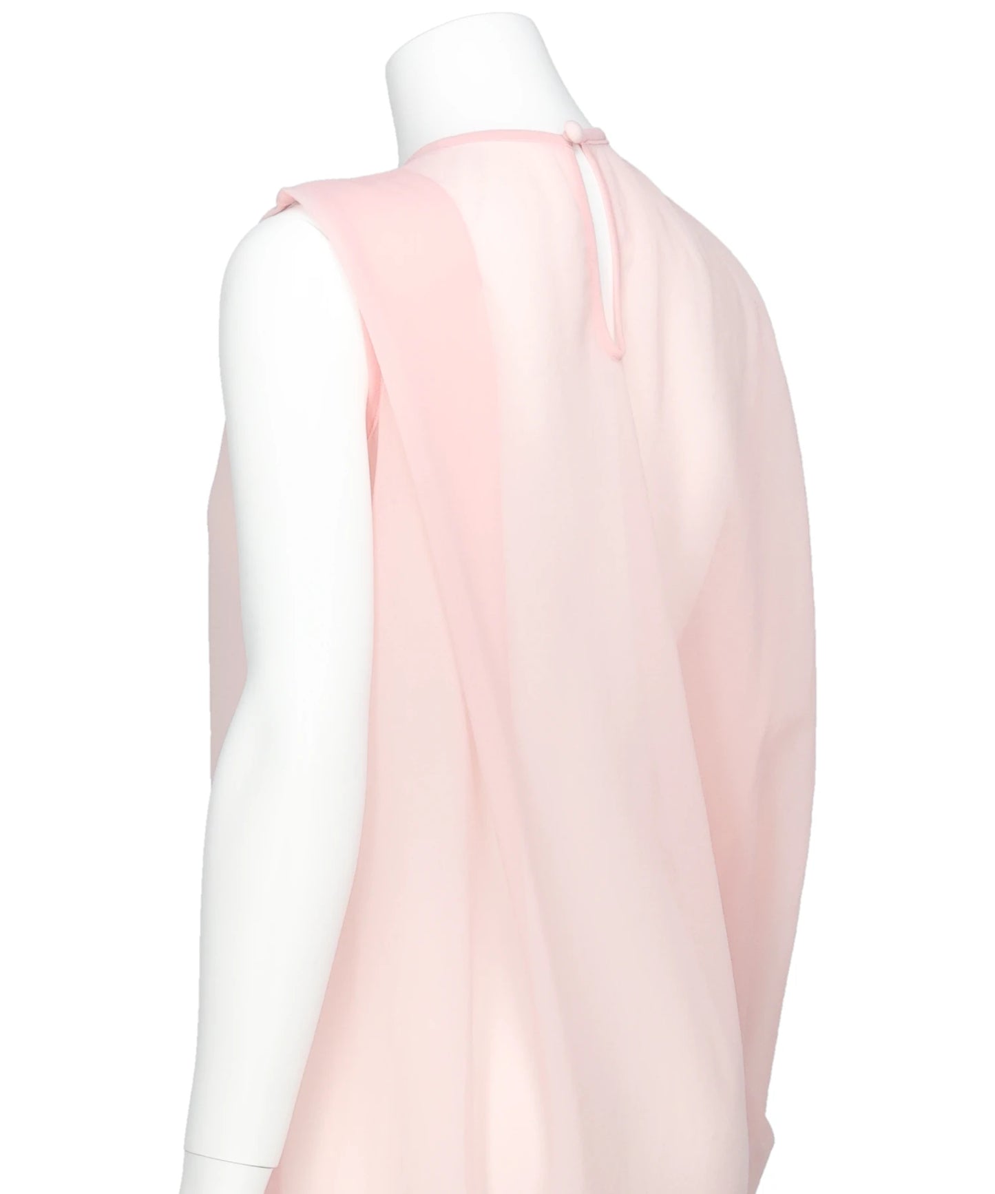 DRAPED JERSEY SHEER DRESS