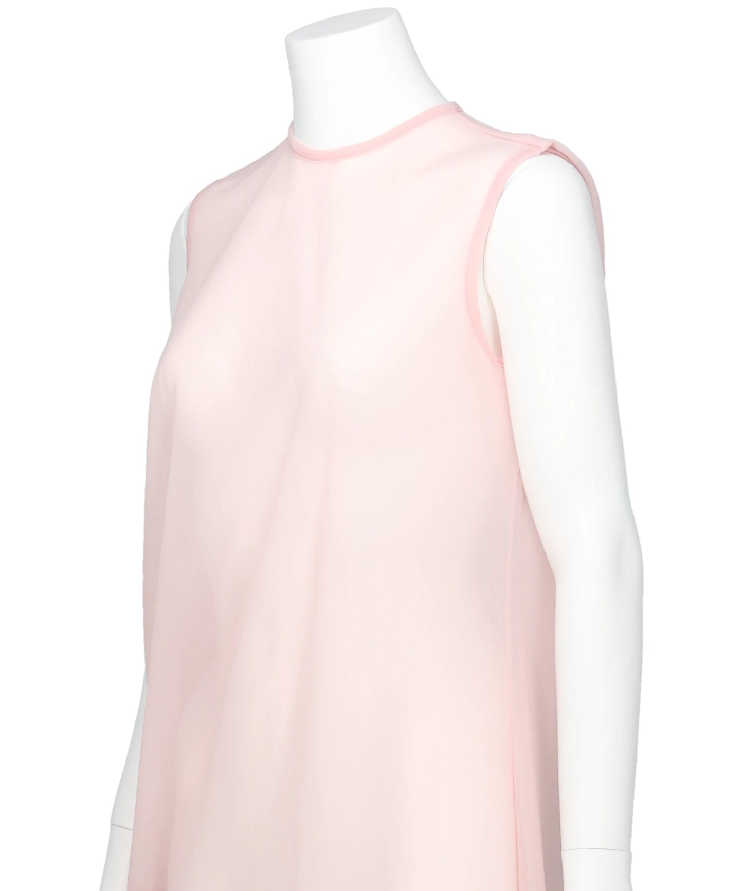 DRAPED JERSEY SHEER DRESS