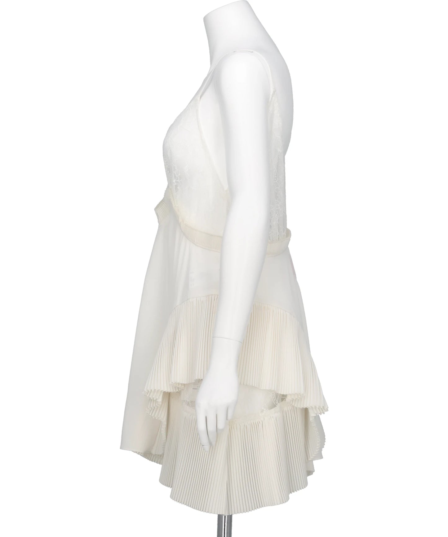 PLEATED MINI SLIP DRESS