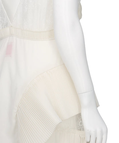 PLEATED MINI SLIP DRESS