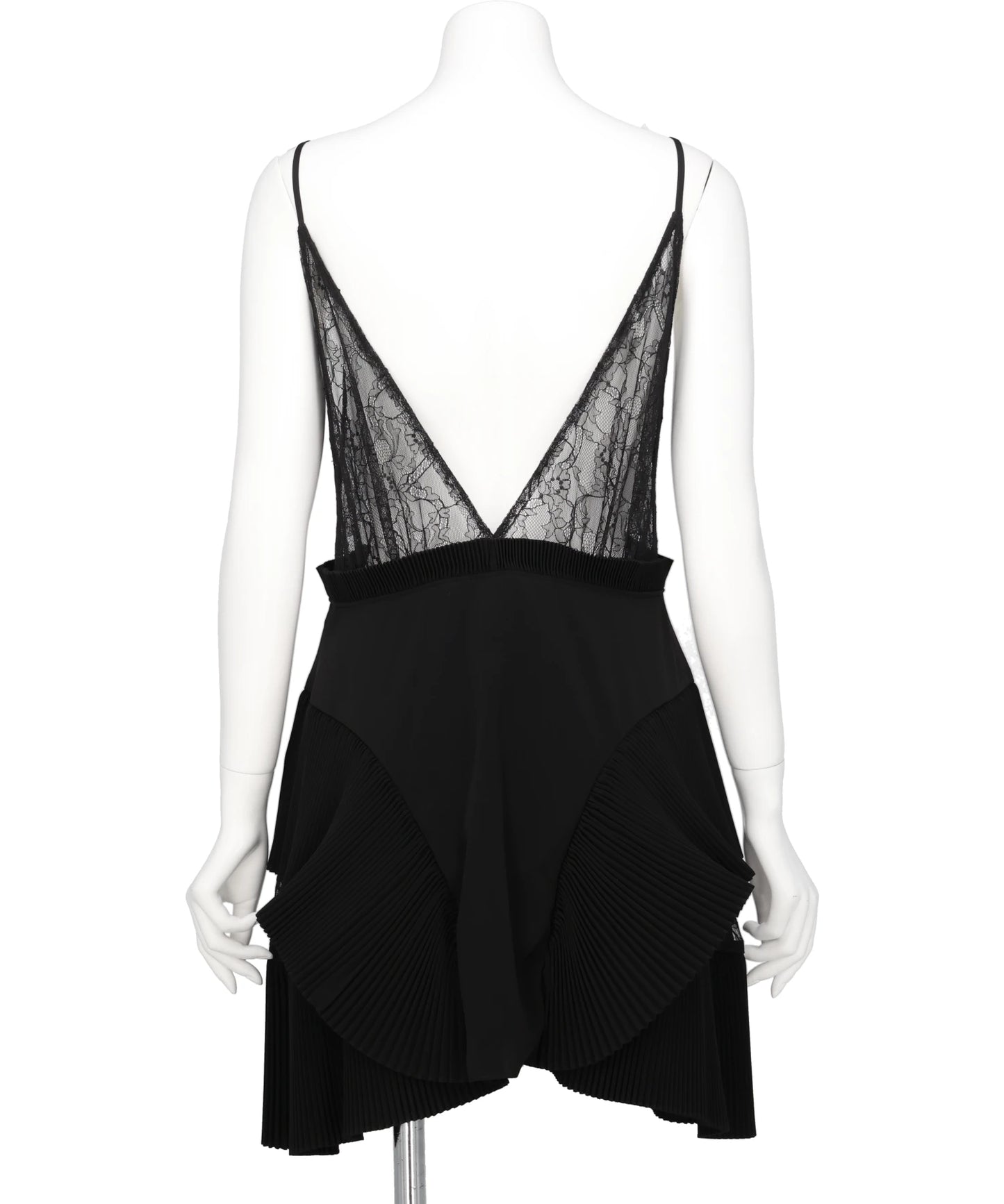 PLEATED MINI SLIP DRESS