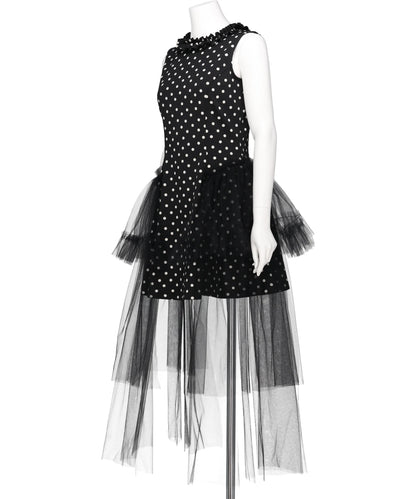 SLEEVELESS TULLE DRESS