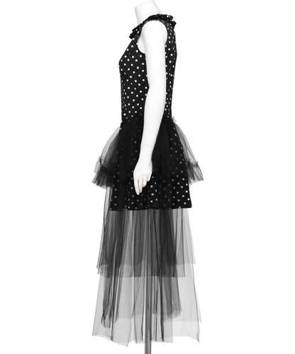 SLEEVELESS TULLE DRESS