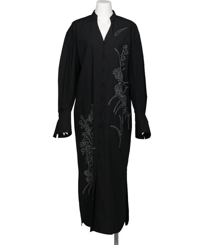 Mame Kurogouchi(マメクロゴウチ) 2026AW WASHI PRINT SHIRT DRESS MM26FW-DR023