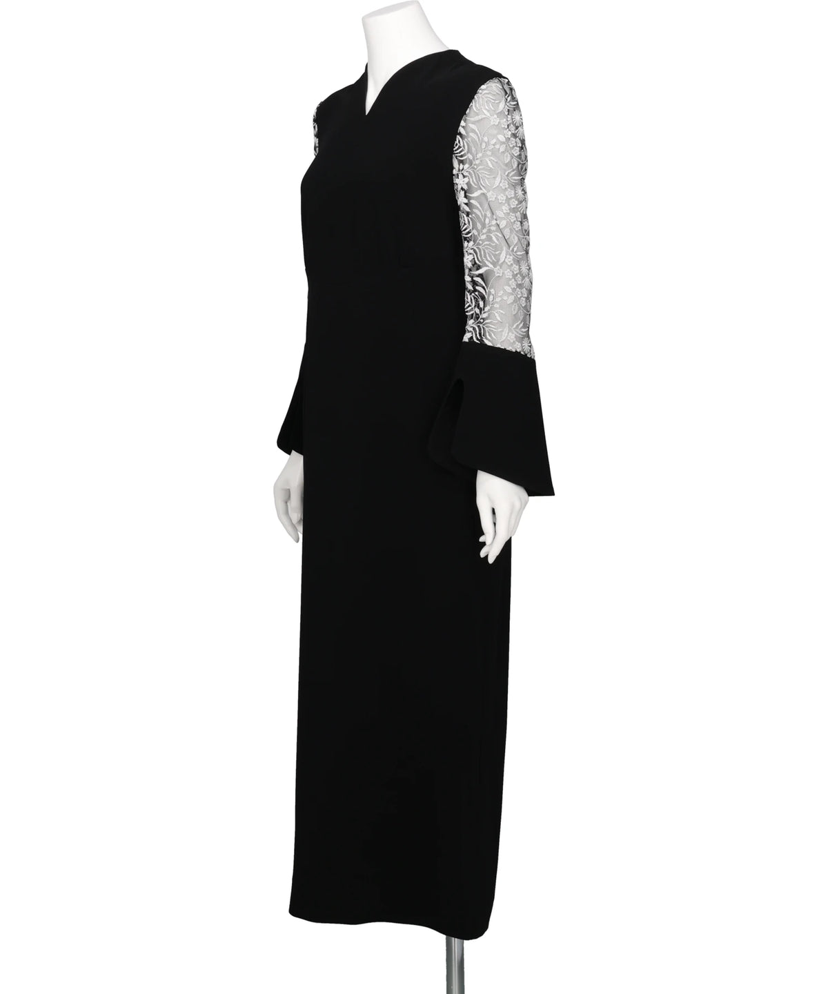 TRIACETATE TULE LACE SLEEVE DRESS